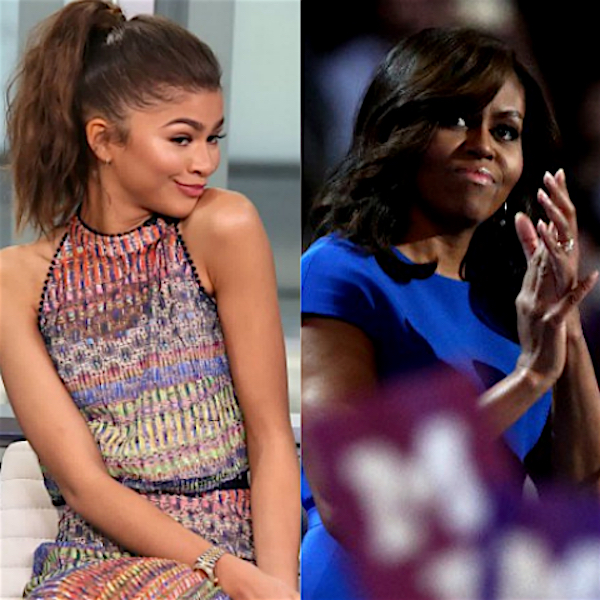 zendaya freaks after michelle obama calls her a role model